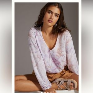 Anthropologie Cloth & Stone Tie-Dye Blouse M